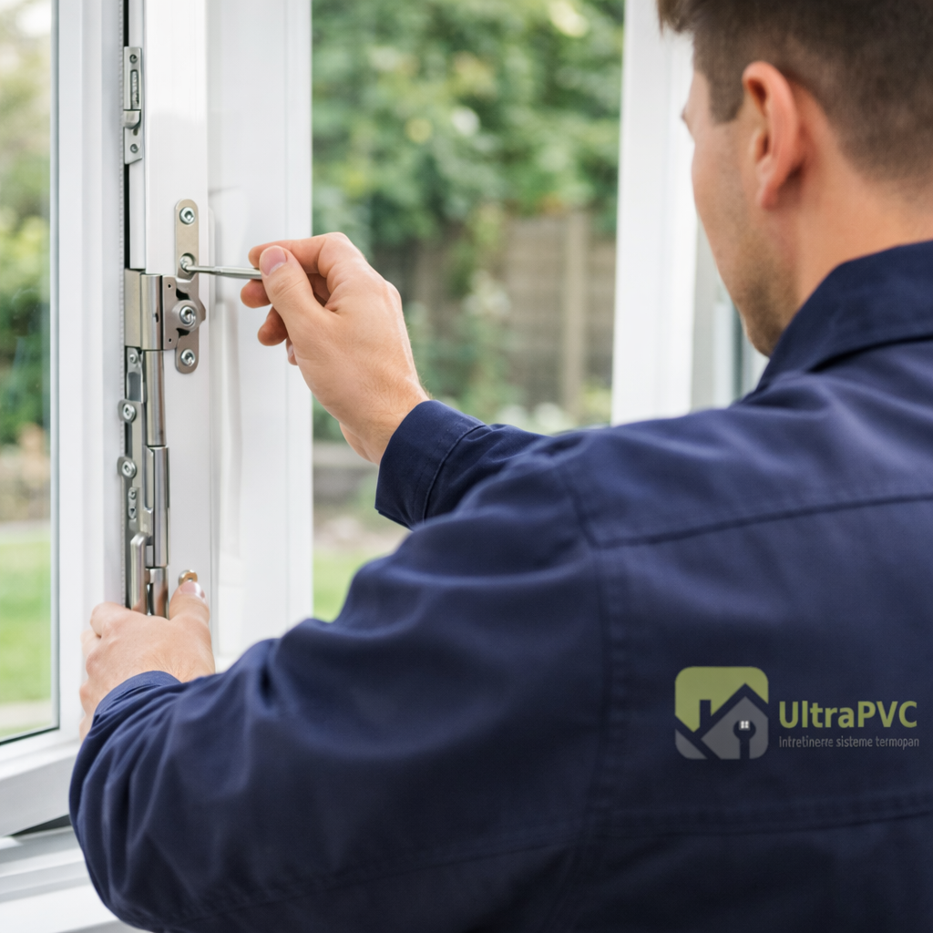 tehnician care face reparatii termopane la o fereastra PVC in Bucuresti